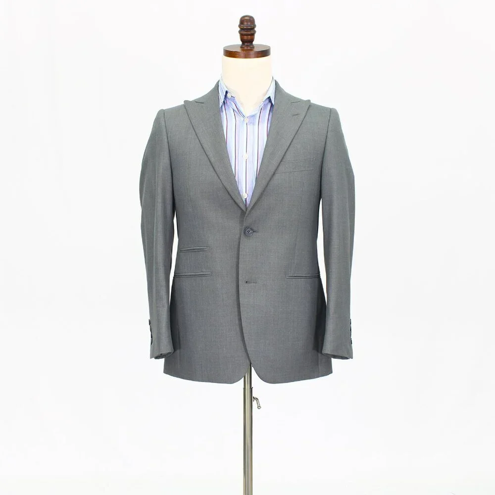 J. Ferrar 36S Gray Solid 2-Button Sport Coat Blazer Jacket T640